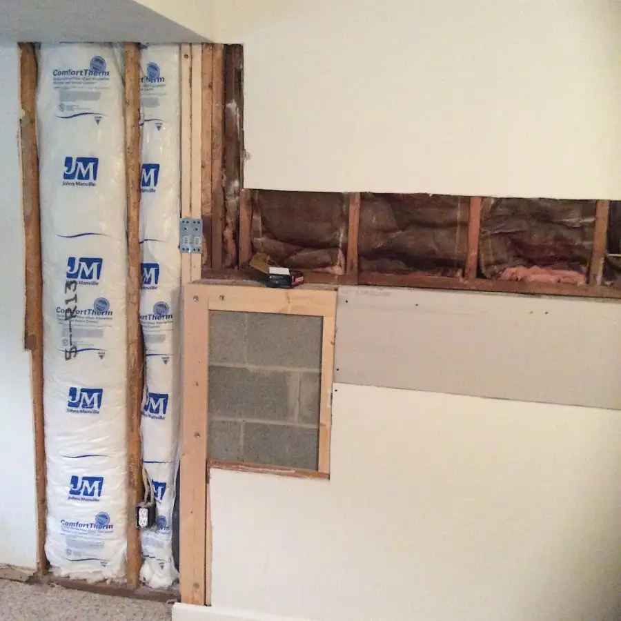 Wall insulation replacement during Contents Cleaning & Restoration in Monson